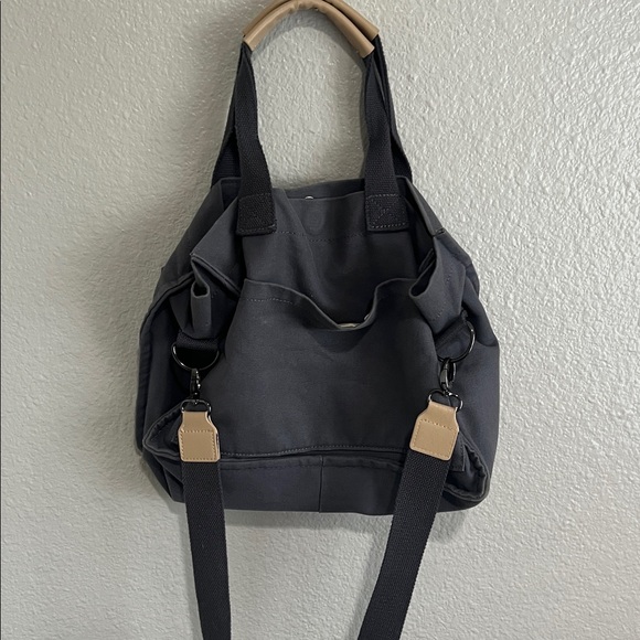 Gray Canvas Computer Tote - Picture 4 of 4